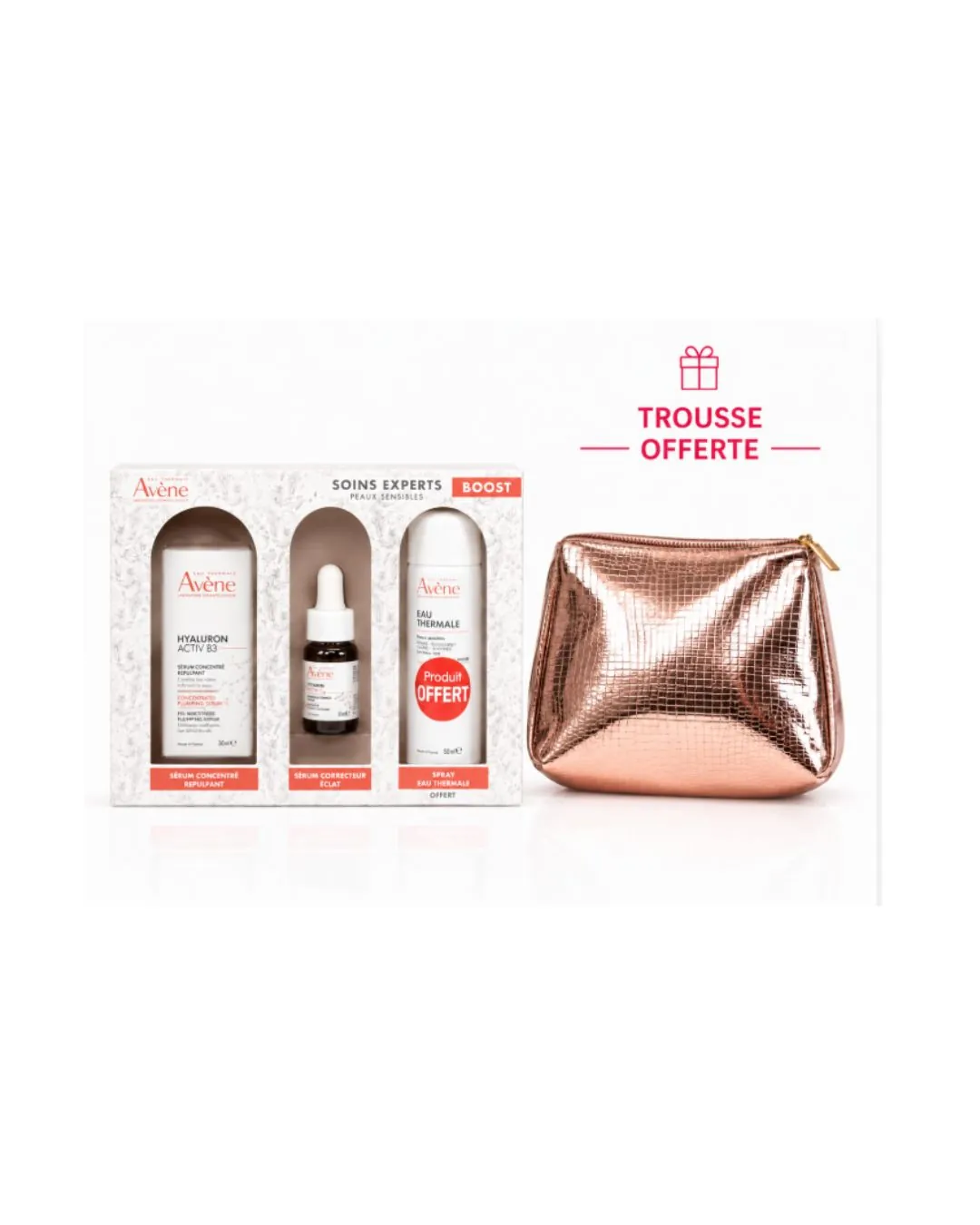 Avène Coffret Hyaluron Activ B3 Boost Éclat &Hydratation (Soins Experts) + Trousse Offerte