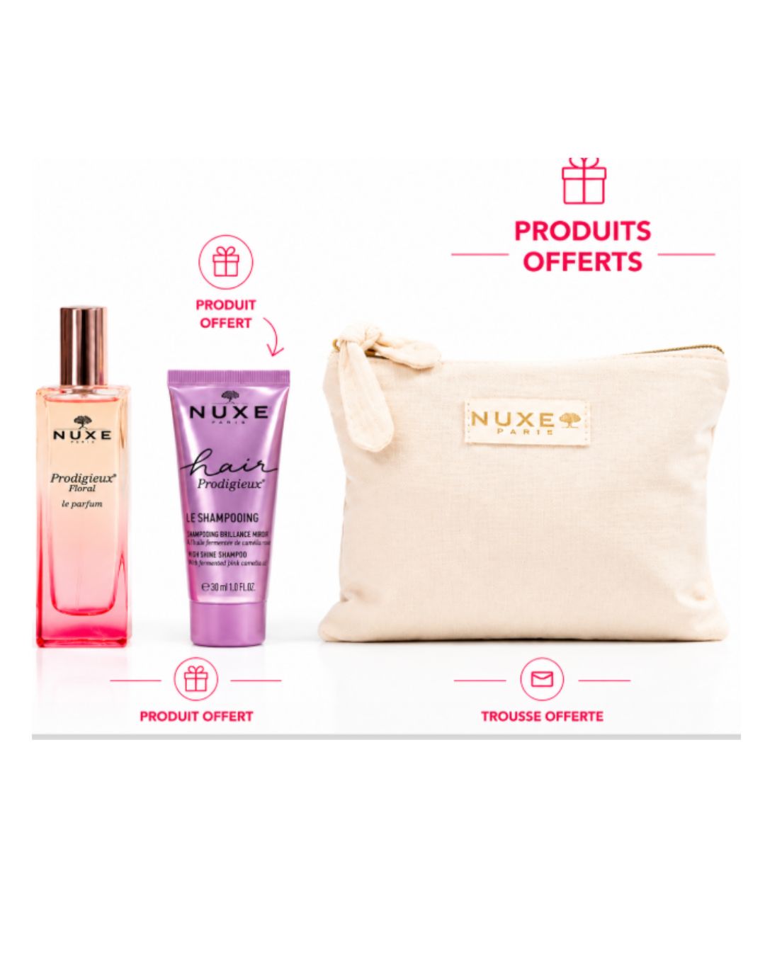 Nuxe Prodigieux Floral Le Parfum 50mL + 1 Produit Offert et 1 Trousse Offerte