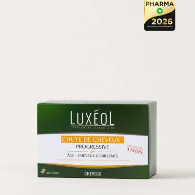 LUXEOL CHUTE DE CHEVEUX PROGRESSIVE 3 MOIS 90 GELULES