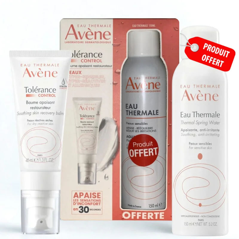 AVENE COFFRET TOLERANCE CONTROLE BAUME 40ML+ETA150ML OFFERT