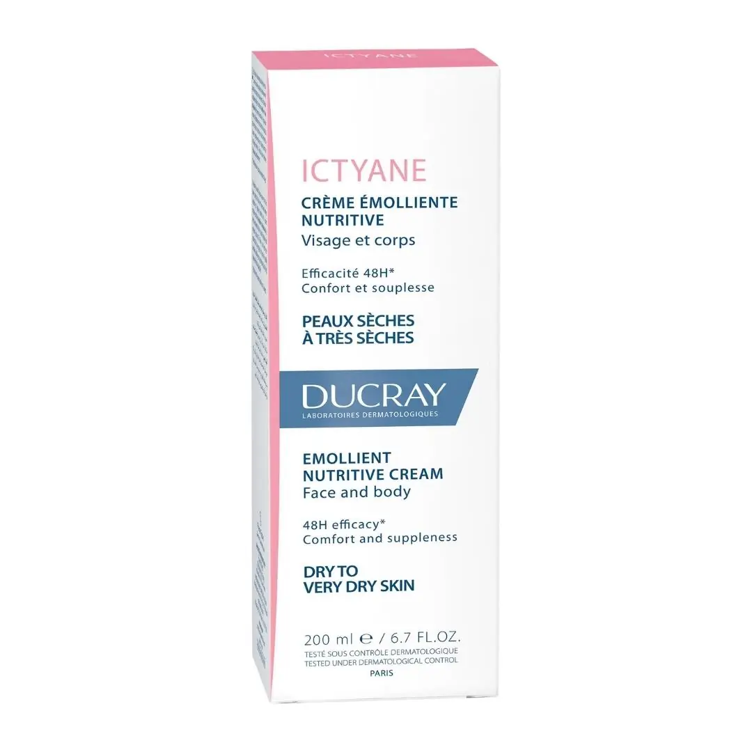 Ducray Ictyane Crème Émolliente Nutritive Visage et Corps 200ml