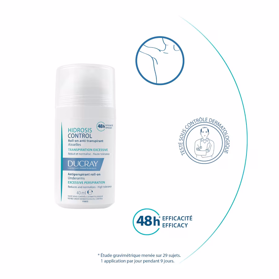 DUCRAY Hidrosis Control Roll-on Anti-transpirant Aisselles 40ml – Image 4