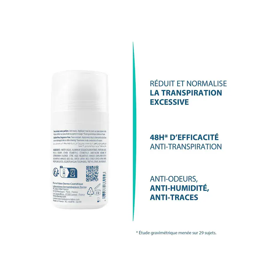 DUCRAY Hidrosis Control Roll-on Anti-transpirant Aisselles 40ml – Image 5