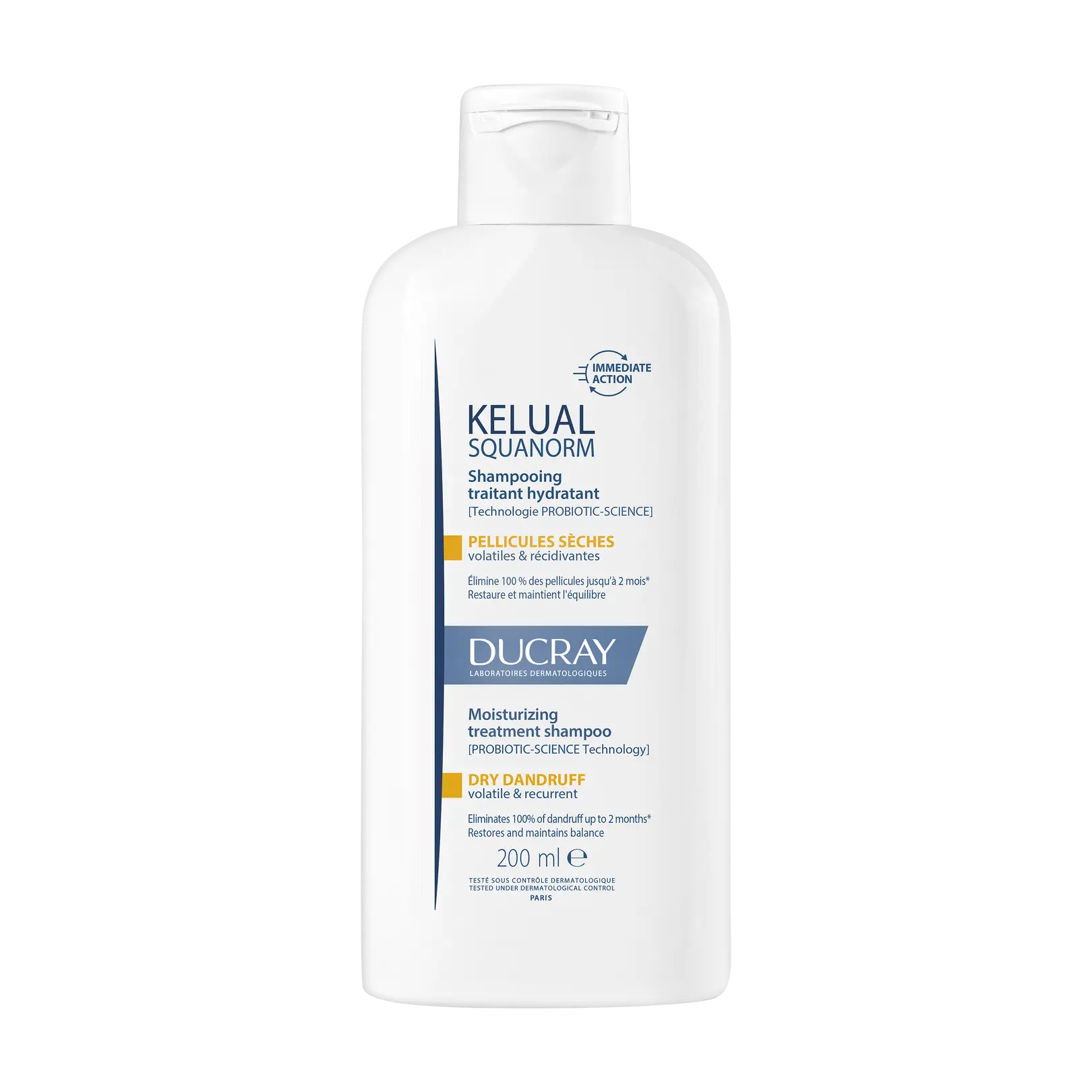 Ducray Kelual Squanorm Shampoing Traitant Hydratant Pellicules Sèches 200ml
