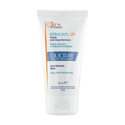 Ducray Keracnyl UV Fluide Anti-imperfections Peaux Grasses A Tendance Acneique 50ml