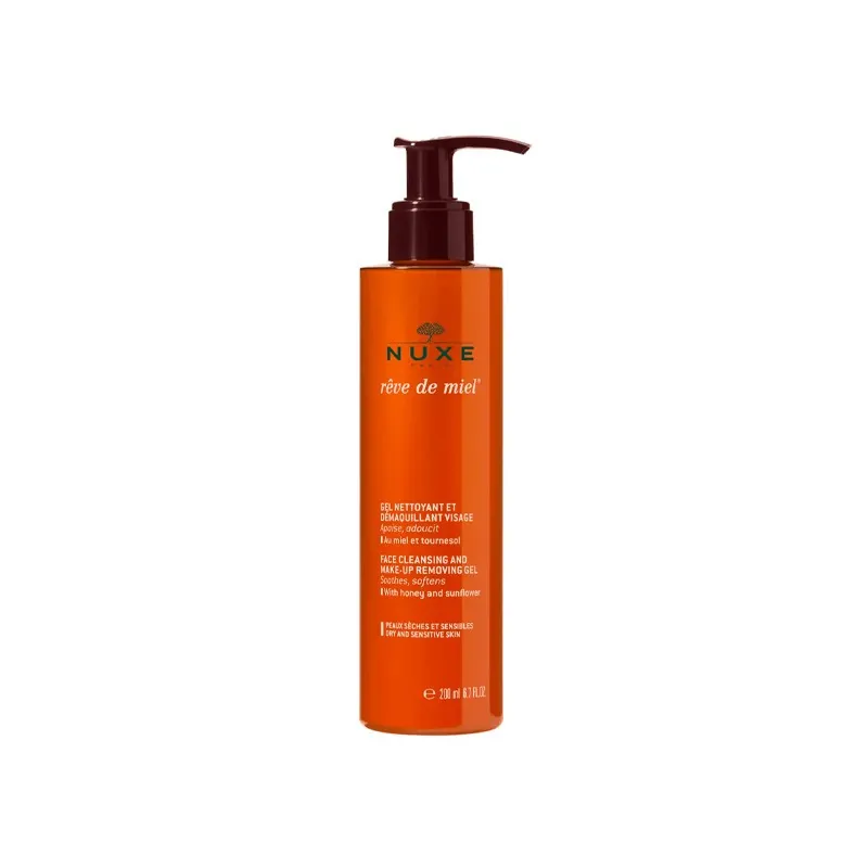 Nuxe Rêve De Miel Gel Nettoyant Et Démaquillant Visage 200ml