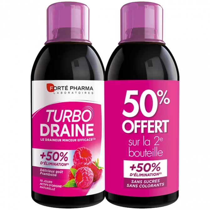 Forte Pharma Turbodraine Minceur Framboise 500ml *2