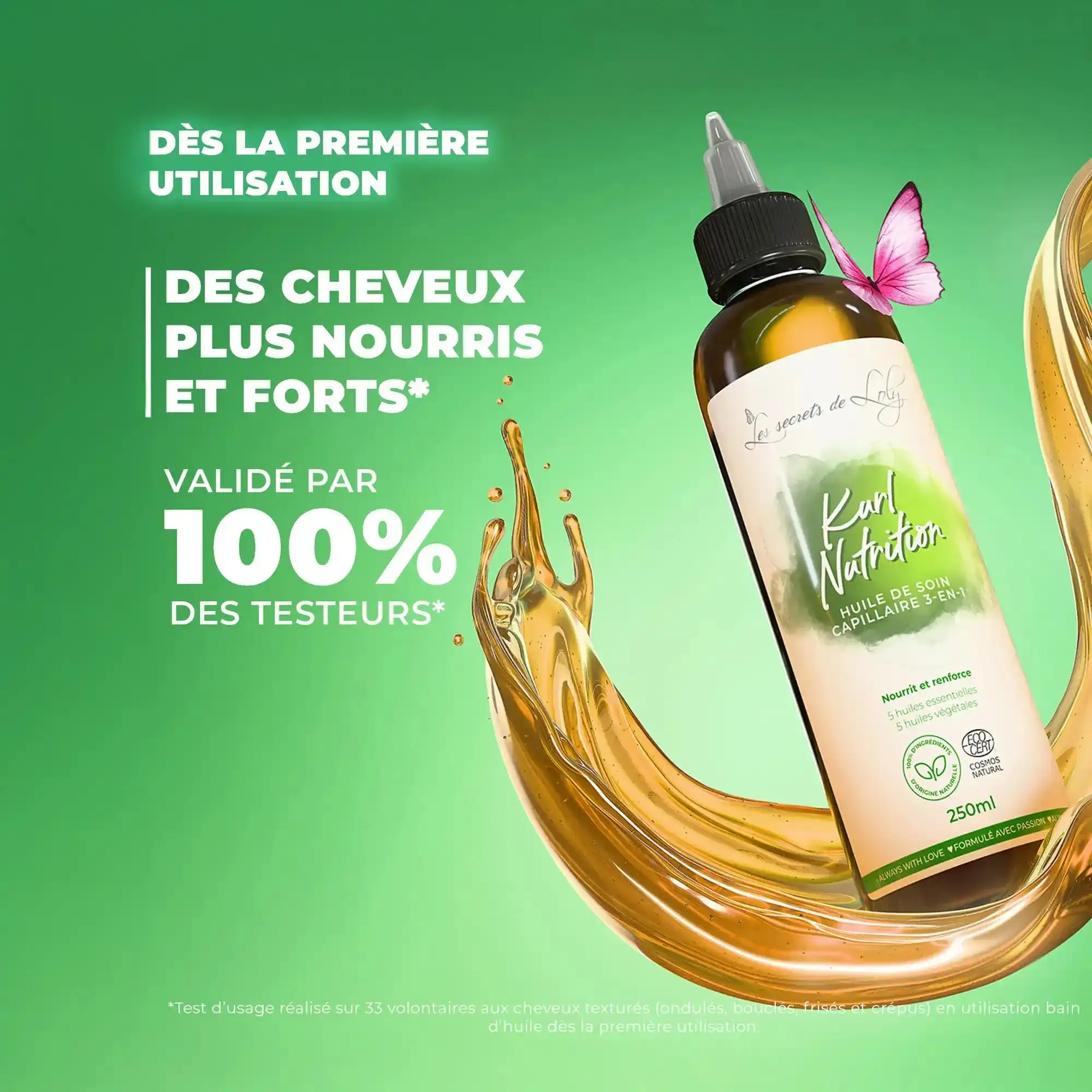 Kurl Nutrition - Huile de soin capillaire 3-en-1
