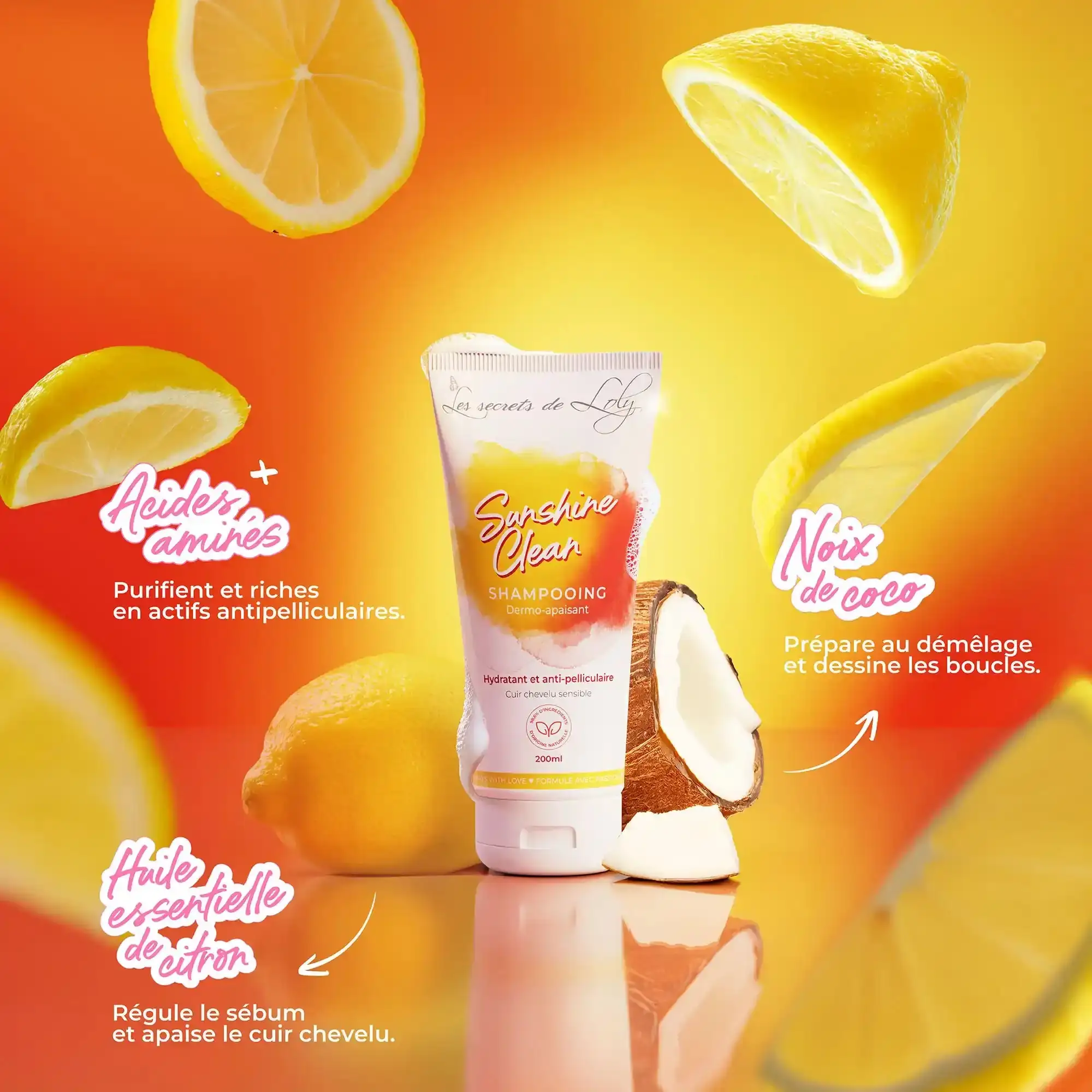 Sunshine Clean Shampooing cuir chevelu sensible 200ml