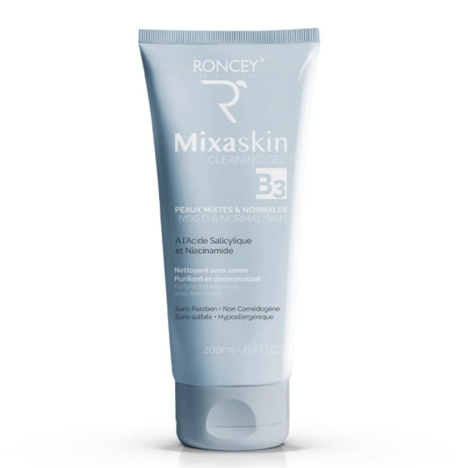 RONCEY MIXASKIN GEL NETTOYANT PEAUX NORMALES A MIXTES 200ML