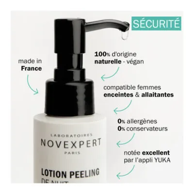 NOVEXPERT LOTION PEELING NUIT TRIO ZINC 115ML