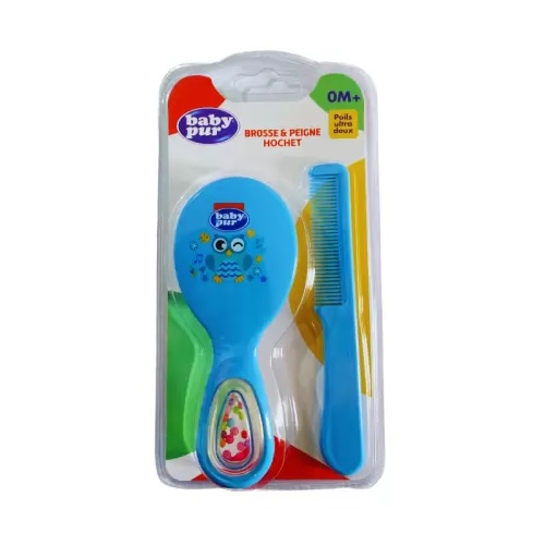 Baby Pur Brosse et Peigne Hochet