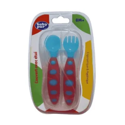 Baby Pur Couverts Avec Etui 8M+