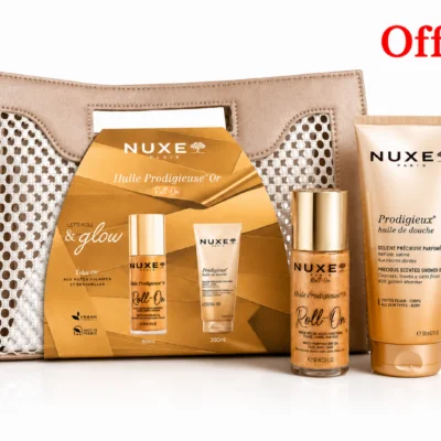 NUXE Sac Huile Prodigieuse OR Roll-On 60mL +Huile de Douche 200mL (Offert)