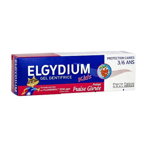 Elgydium Kids Dentifrice Fraise Givrée 3/6 ans