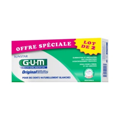 GUM DENTIF ORIGINAL WHITE LOT DE 2 (75ML*2)
