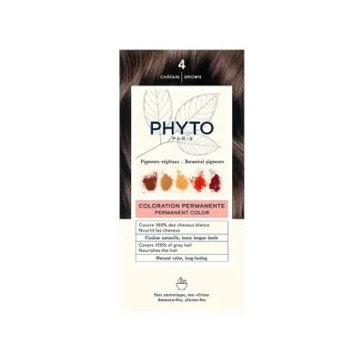 Phyto Color Coloration Permanente Châtain 4
