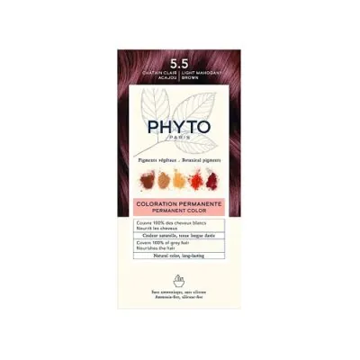 Phyto Color Coloration Permanente Chatain Clair Acajou 5.5