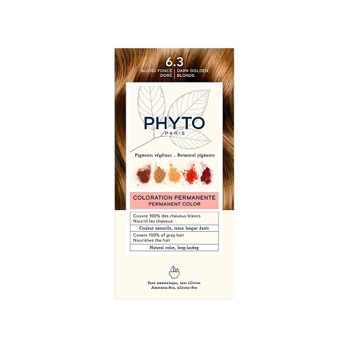 Phyto Color Coloration Permanente Blond Foncé Doré 6.3