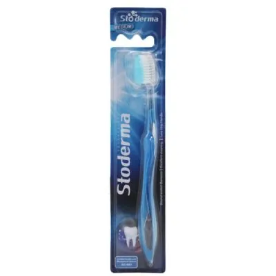 Stoderma Brosse à Dents Medium Bleu