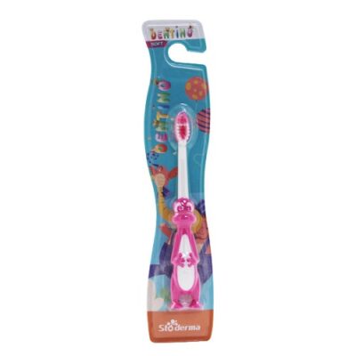 Stoderma Dentino Brosse à Dents Kids Souple Rose