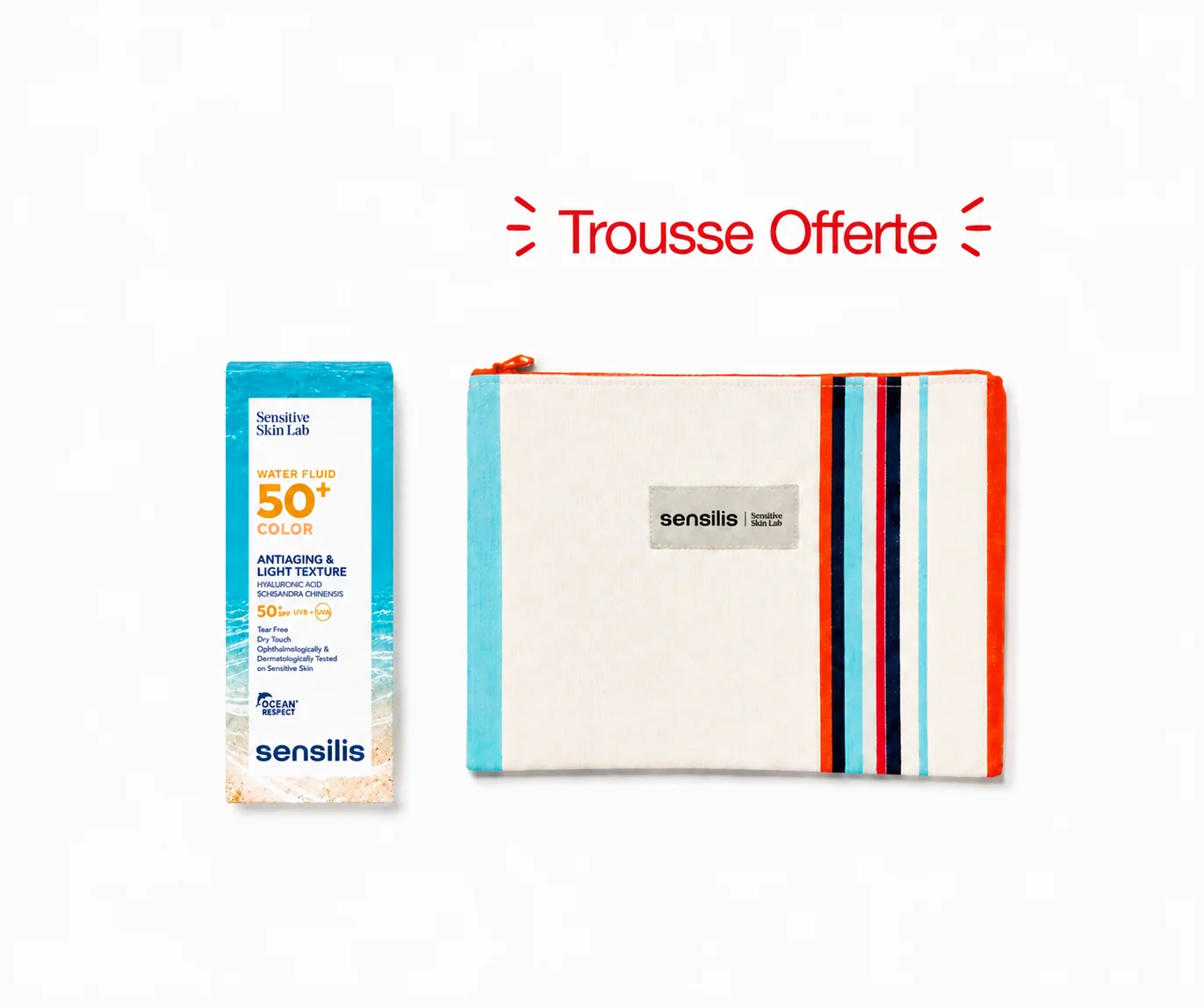 SENSILIS Sensitive Skin Water Fluid Teinté SPF50+ 40ML + Trousse Offerte