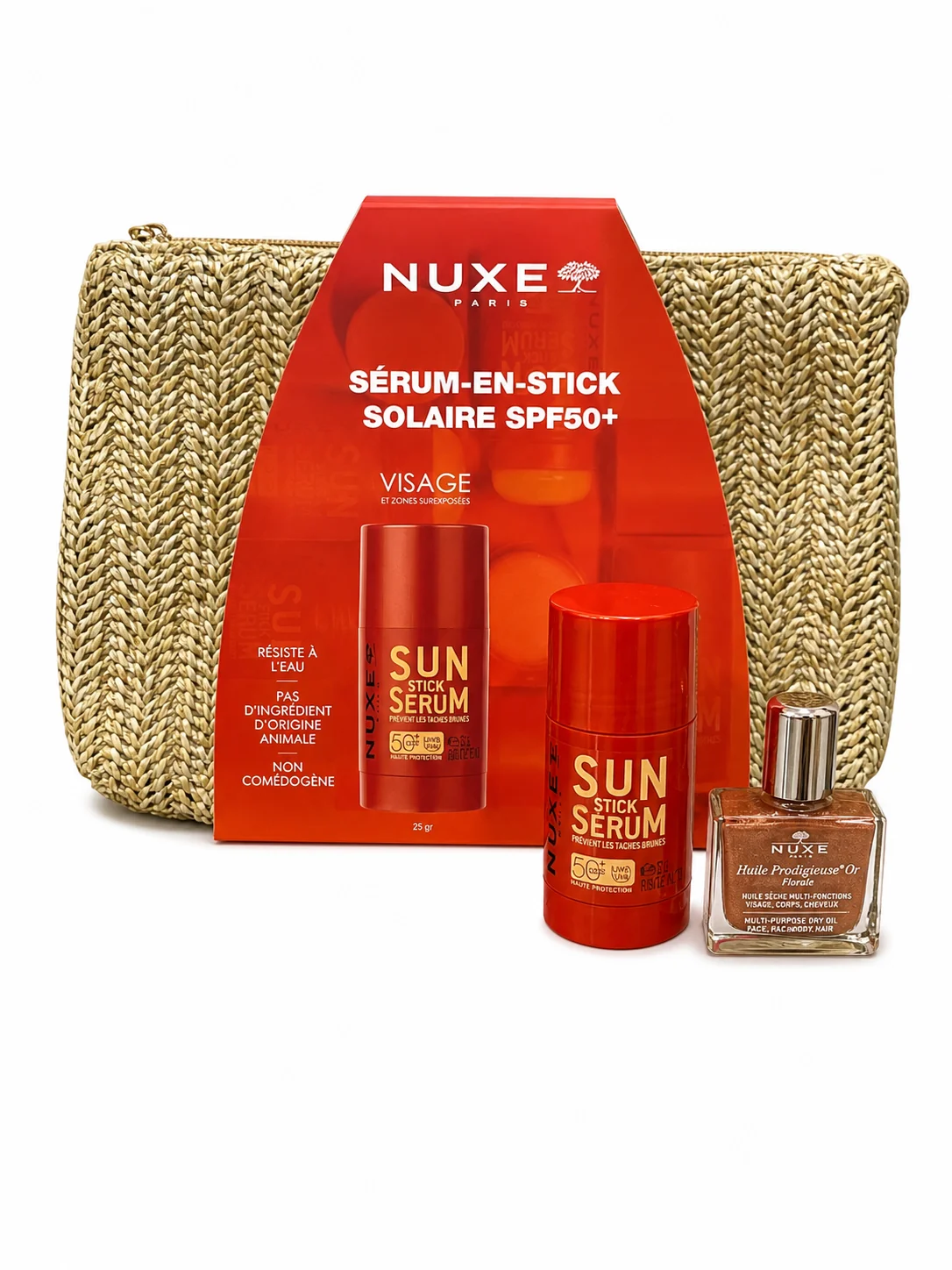 Nuxe Sun Sérum-en-Stick Solaire SPF50++Huile Florale 10mL (offerte)