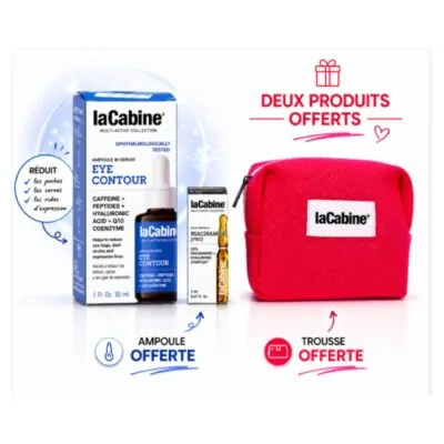 LaCabine Eye Contour Sérum 30ml + Une Trousse et 1 ampoule 1mL Offertes