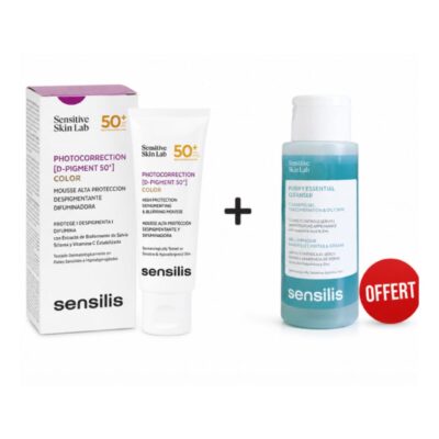 SENSILIS PHOTOCORRECTION [D-PIGMENT 50+] MOUSSE TEINTE SPF50+ 40ML + Gel Nettoyant 100mL (OFFERT)