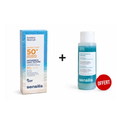 SENSILIS SENSITIVE SKIN WATER FLUID TEINTE SPF50+ 40ML + Gel Nettoyant 100mL (OFFERT)