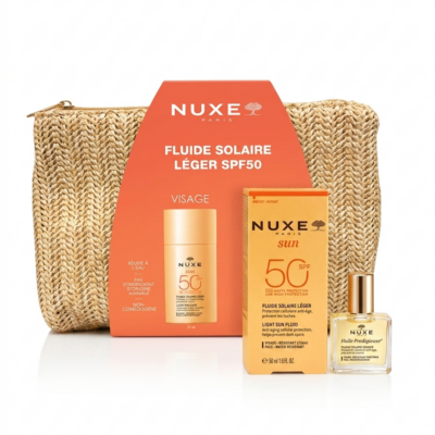 Nuxe Sun Trousse Fluide Solaire Léger SPF50+ 50ML +Huile Prodigieuse Florale 10ML (OFFERTE)