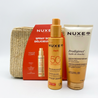 Nuxe Sun Trousse Spray Solaire Délicieux SPF50+Prodigieux Huile de Douche 200mL (OFFERT)