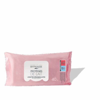 BYPHASSE LINGETTES DEMQUILLANTES PROTEINES DE LAIT 40 UNITES