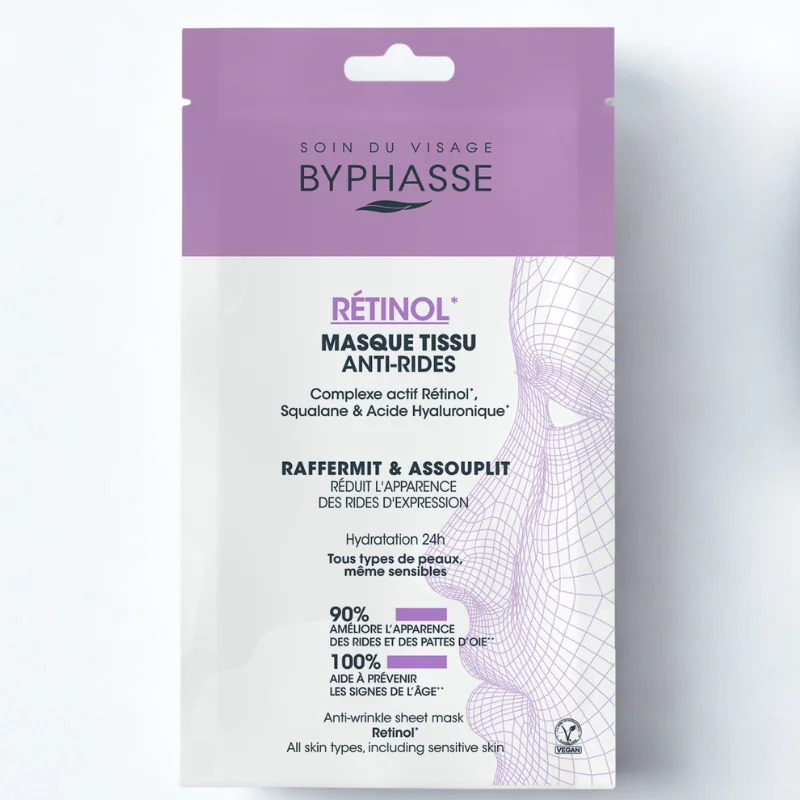 BYPHASSE MASQUE TISSU ANTI-RIDES RÉTINOL SKIN BOOSTER 18ML
