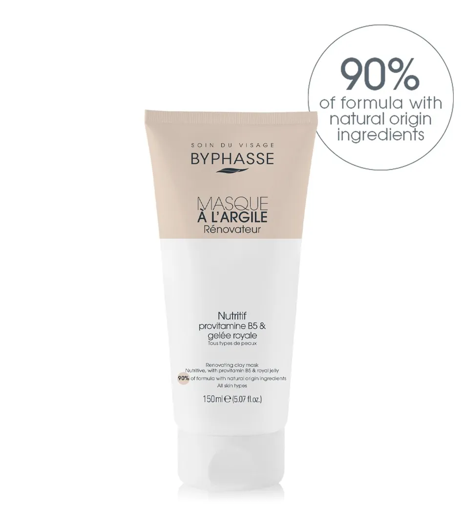 BYPHASSE MASQUE A L’ARGILE RENOVATEUR TOUS TYPES DE PEAUX 150ML