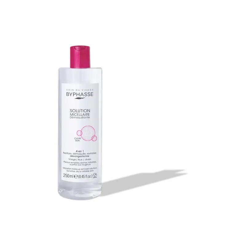 BYPHASSE Solution Micellaire Démaquillante 4en1 Peau Sensible 250ML
