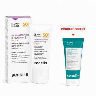 SENSILIS PHOTOCORRECTION [D-PIGMENT 50+] Mousse Teintée SPF50+ 40mL + Gel Nettoyant 50mL (Offert)