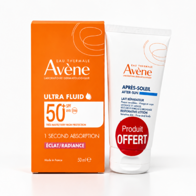 Avène Solaire Ultra Fluid Eclat Radiance SPF50+ + Lait Après-Soleil 50mL(OFFERT)
