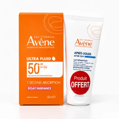 Avène Solaire Ultra Fluid Eclat Radiance SPF50+ + Lait Après-Soleil 50mL(OFFERT)