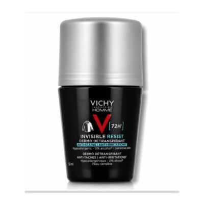 VICHY Homme Déodorant Invisible Resist Dermo-Détranspirant 72H Roll-on 50ML
