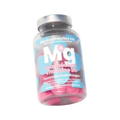 LES ESSENTIELLES LAB MAGNESIUM + VITAMINE B6 GUMMIES FRUITS ROUGES B/60