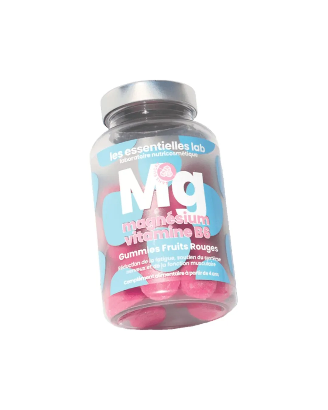 LES ESSENTIELLES LAB MAGNESIUM + VITAMINE B6 GUMMIES FRUITS ROUGES B/60