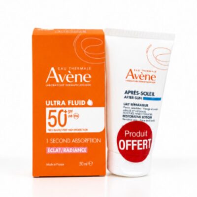 Avène Solaire Ultra Fluid Eclat Radiance SPF50+ + Lait Après-Soleil 30mL (OFFERT)