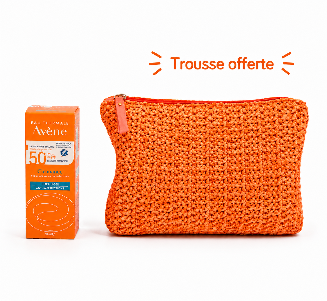 Avène Solaire Cleanance SPF50+ Ultra Lèger Anti-Imperfection 50mL + Trousse Offerte