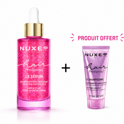 NUXE HAIR PRODIGIEUX Sérum Concentré Hydra Repulpant 50mL + NUXE Shampoing 30mL (Offert)