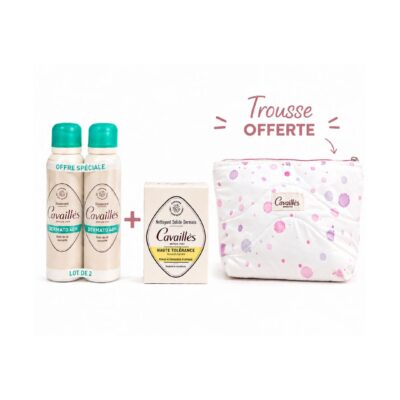 ROGE CAVAILLES Lot 2 Spray Dermato 150mL + Savon Dermato Haute Tolerance 100Gr + Trousse (Offerte)