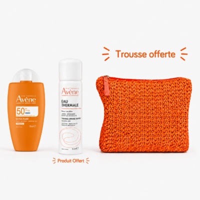 Avène Solaire Ultra Fluid Invisible SPF50+ 50ML+ Eau Thermale 50mL Offerte et Trousse Offerte