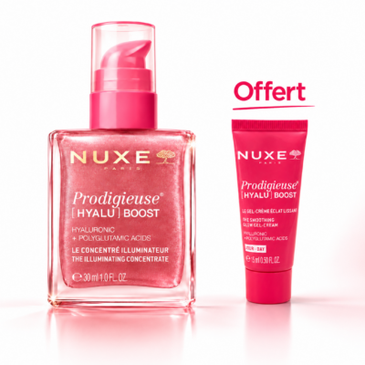 NUXE Prodigieuse [Hyalu] Boost Concentré Illuminateur 30mL + Gel-Crème Eclat 15mL Offerte