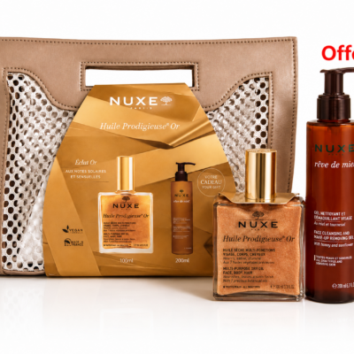 NUXE Sac Huile Prodigieuse Or 100mL + Rêve de Miel Gel Surgras 200mL (Offert)