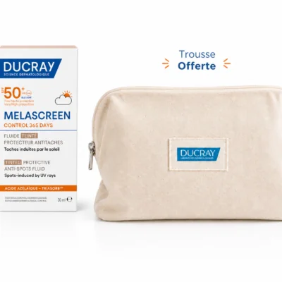 DUCRAY MELASCREEN Fluide Teinté Anti taches Protecteur SPF50+ 30mL + Trousse Offerte